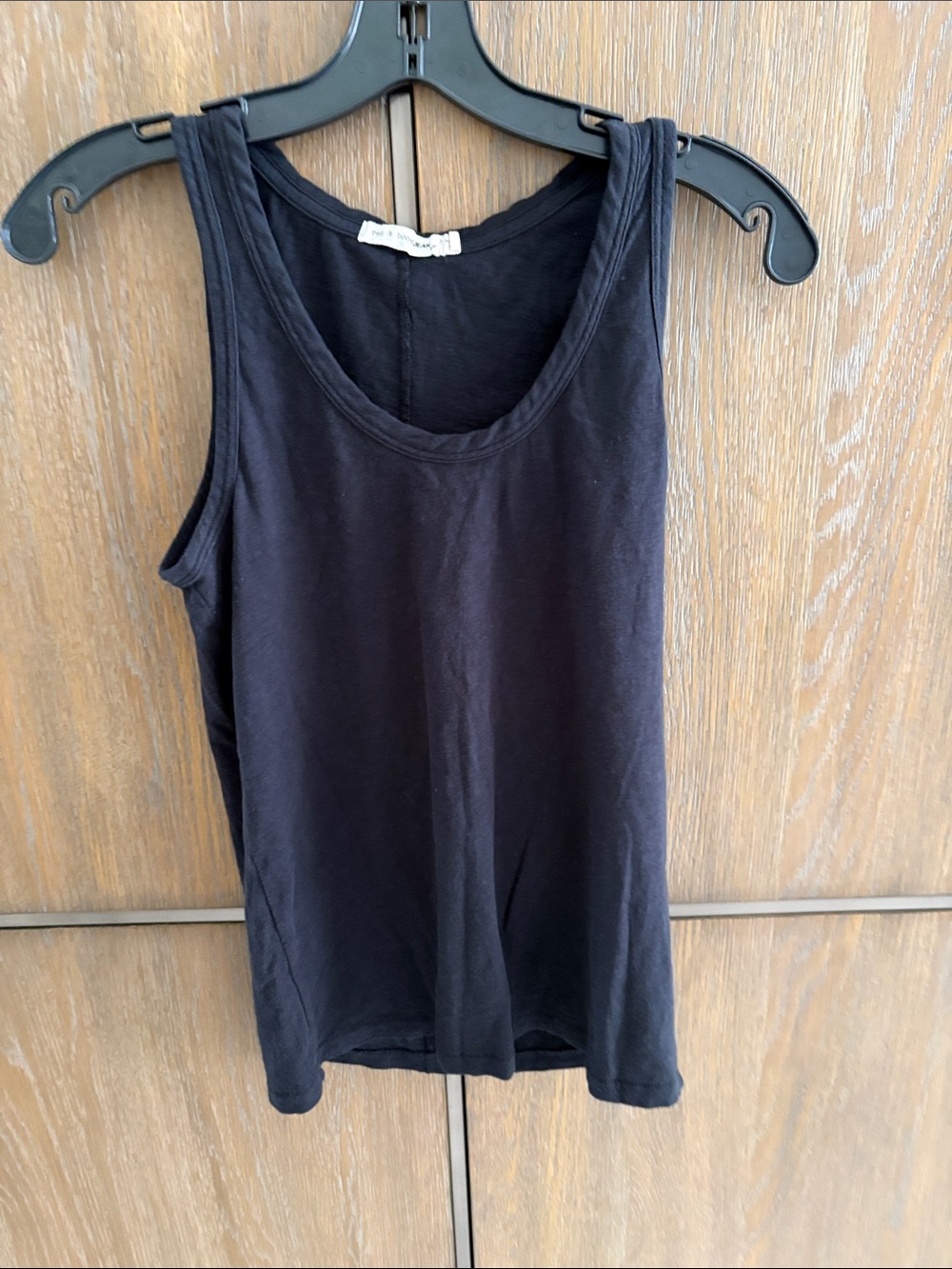 rag & bone Black Scoop Neck Tank Top